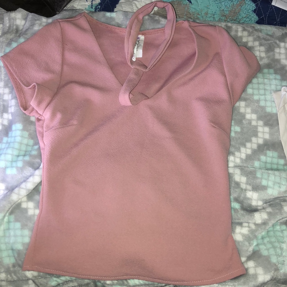 Blush pink blouse